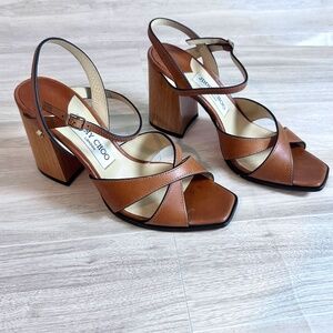 Jimmy Choo Joya Leather Sandals